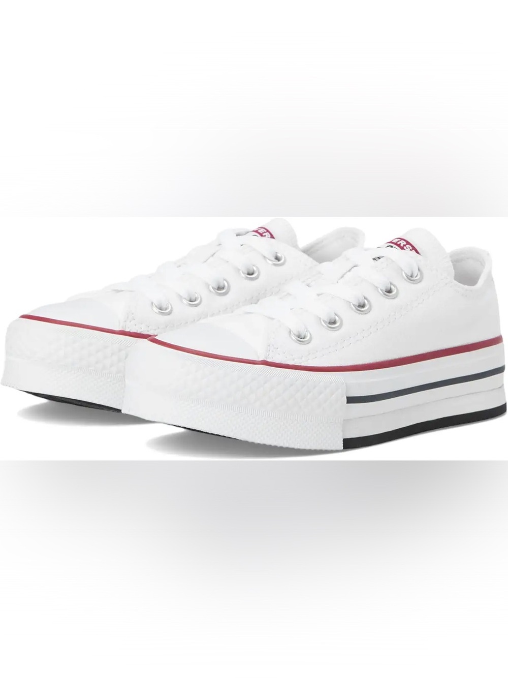 White Platform Converse - Girl’s Size 1